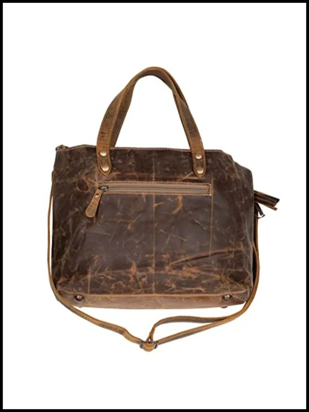 Genuine Leather Crossbody Bag for Women Vintage Weathered Shoulder Purse
